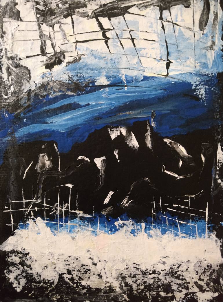 Original Abstract Expressionism Abstract Painting by Nushan Jannat Ferdous
