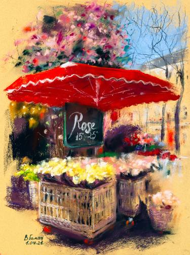 Flower shop in Paris. thumb