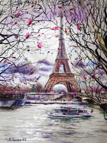 Spring in Paris. Magnolia and Eiffel Tower, Magnolia thumb