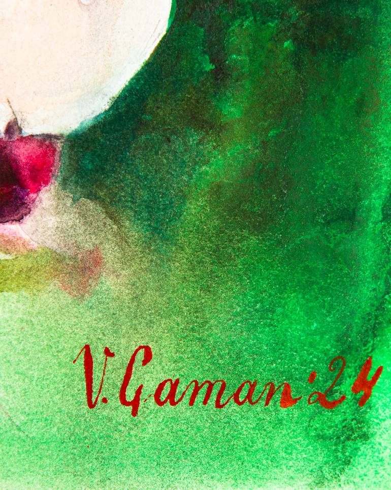 Original Impressionism Garden Painting by Viktoria Gaman