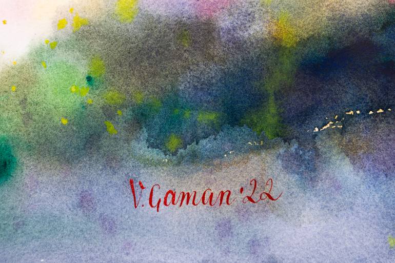 Original Impressionism Garden Painting by Viktoria Gaman