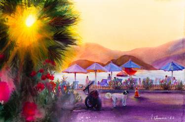 Print of Impressionism Beach Paintings by Viktoria Gaman