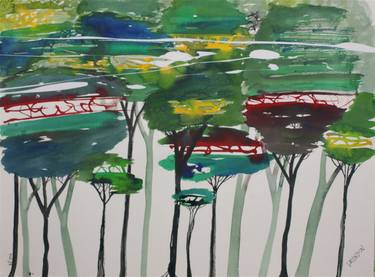 Print of Abstract Expressionism Tree Paintings by Jason Grondin