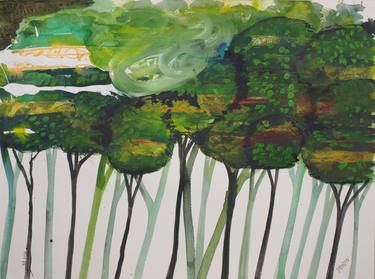 Print of Abstract Expressionism Tree Paintings by Jason Grondin