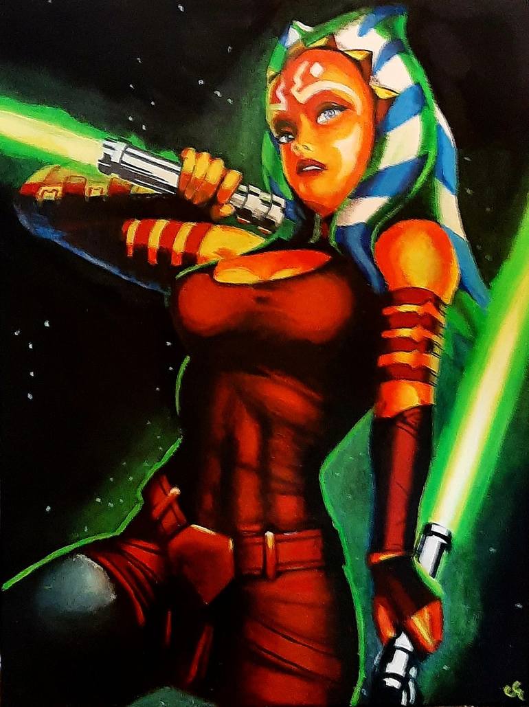 Ahsoka Tano Painting by Colin Gee Saatchi Art Cayman Islands