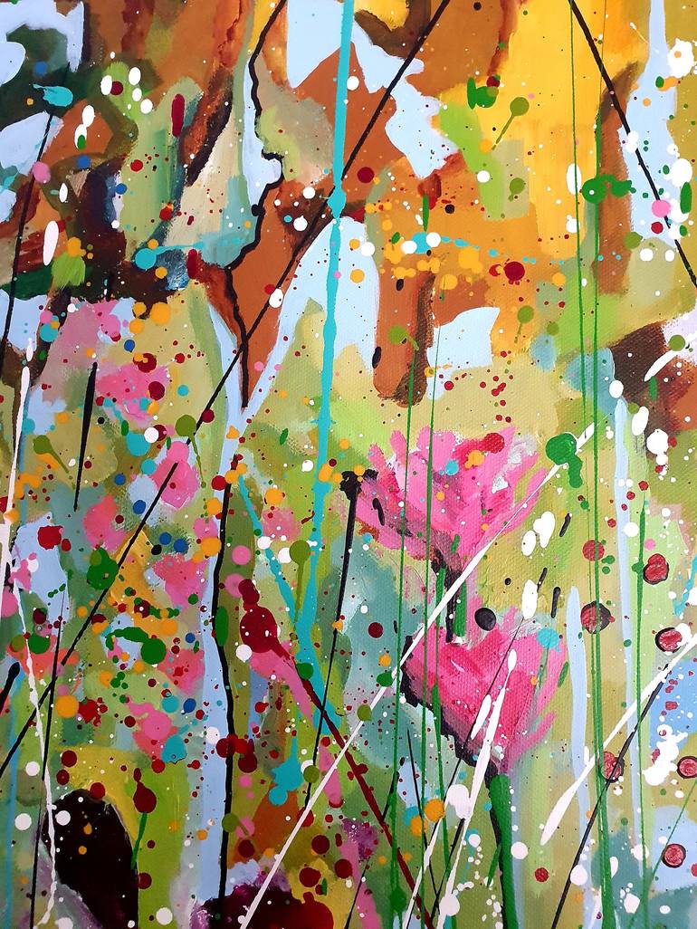 Original Abstract Expressionism Botanic Painting by Karnish Art