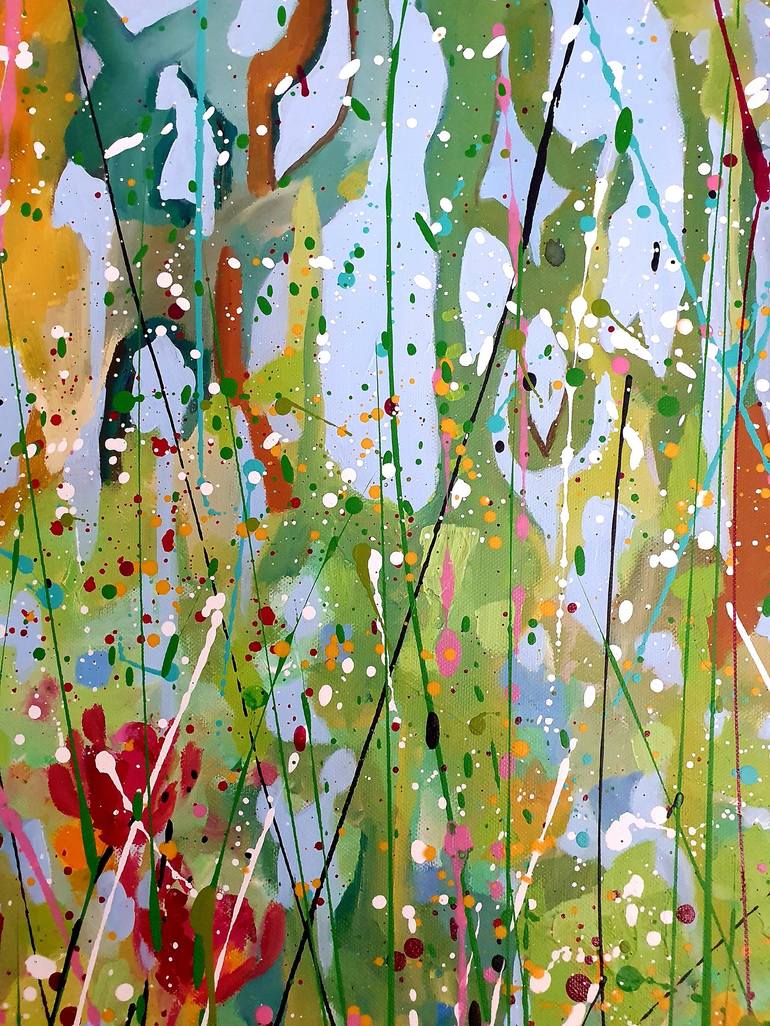 Original Abstract Expressionism Botanic Painting by Karnish Art