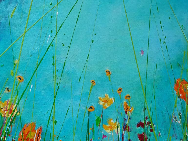 Original Abstract Expressionism Floral Painting by Karnish Art