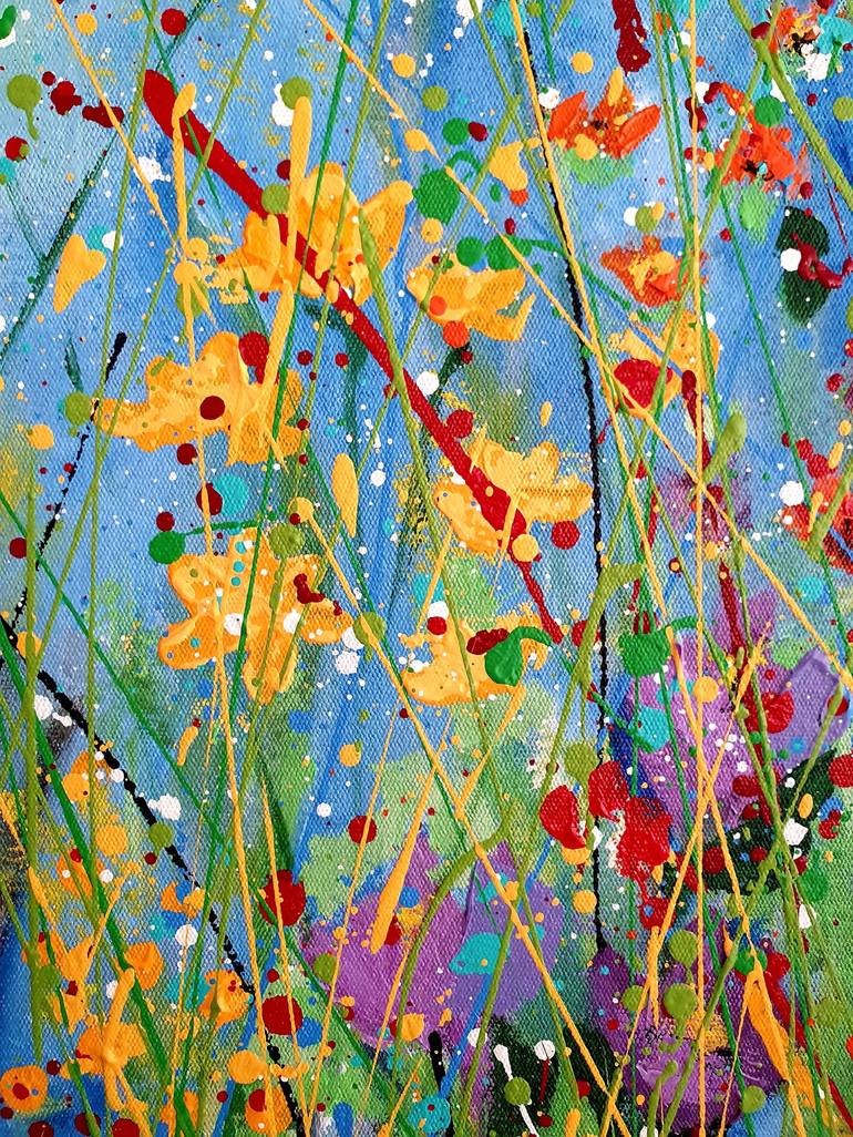 Original Abstract Expressionism Floral Painting by Karnish Art