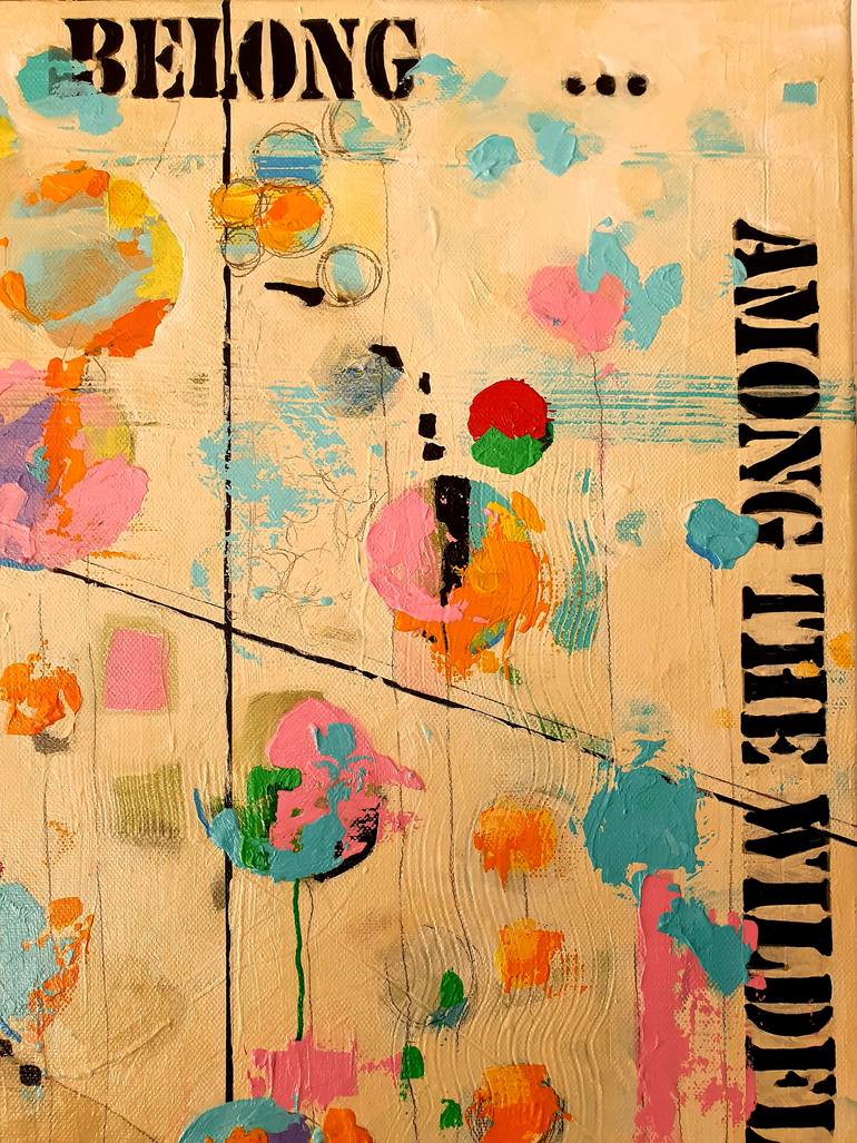 Original Abstract Expressionism Floral Painting by Karnish Art