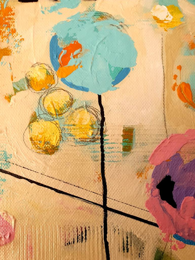 Original Abstract Expressionism Floral Painting by Karnish Art