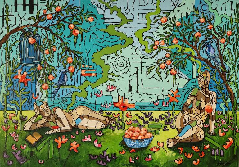 【Kartoon】 Abundance - Uncaged Splendour Painting by Karnish Art | Saatchi