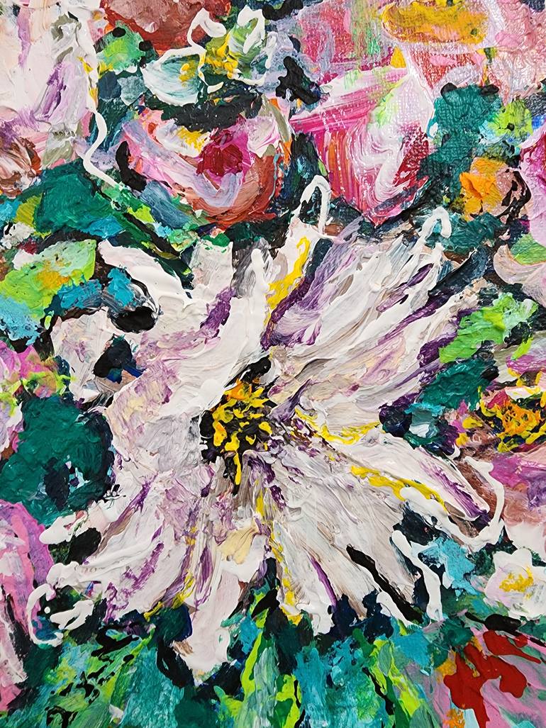 Original Abstract Expressionism Botanic Painting by Karnish Art