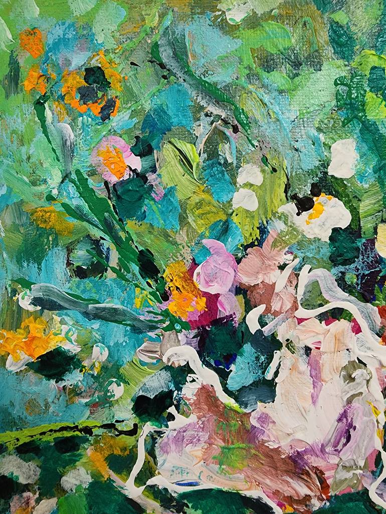 Original Abstract Expressionism Botanic Painting by Karnish Art