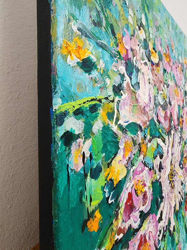Original Abstract Expressionism Botanic Painting by Karnish Art