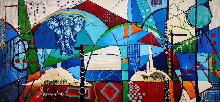 Original Abstract Expressionism Abstract Paintings by Karnish Art