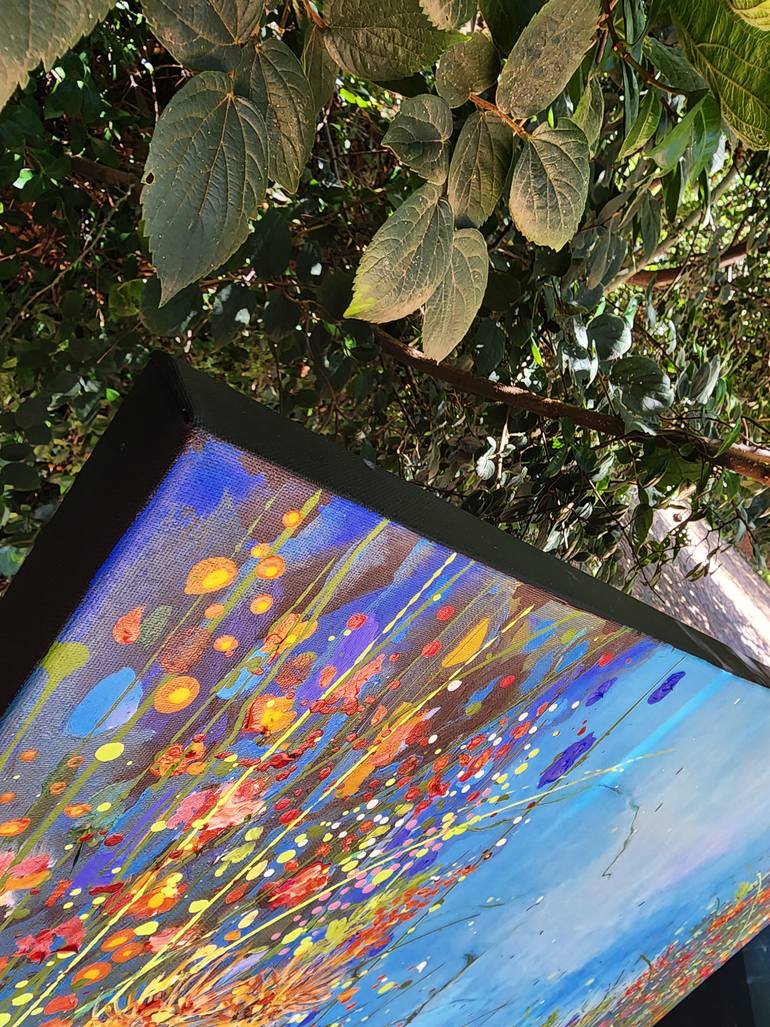 Original Abstract Expressionism Floral Painting by Karnish Art