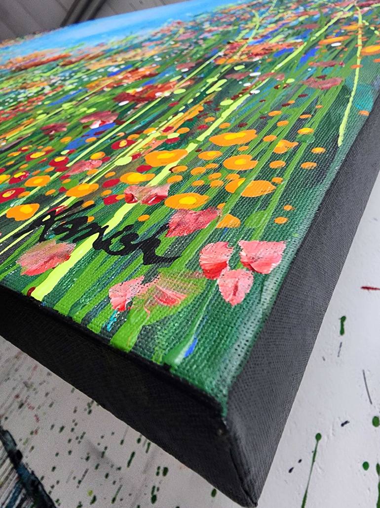 Original Abstract Expressionism Floral Painting by Karnish Art