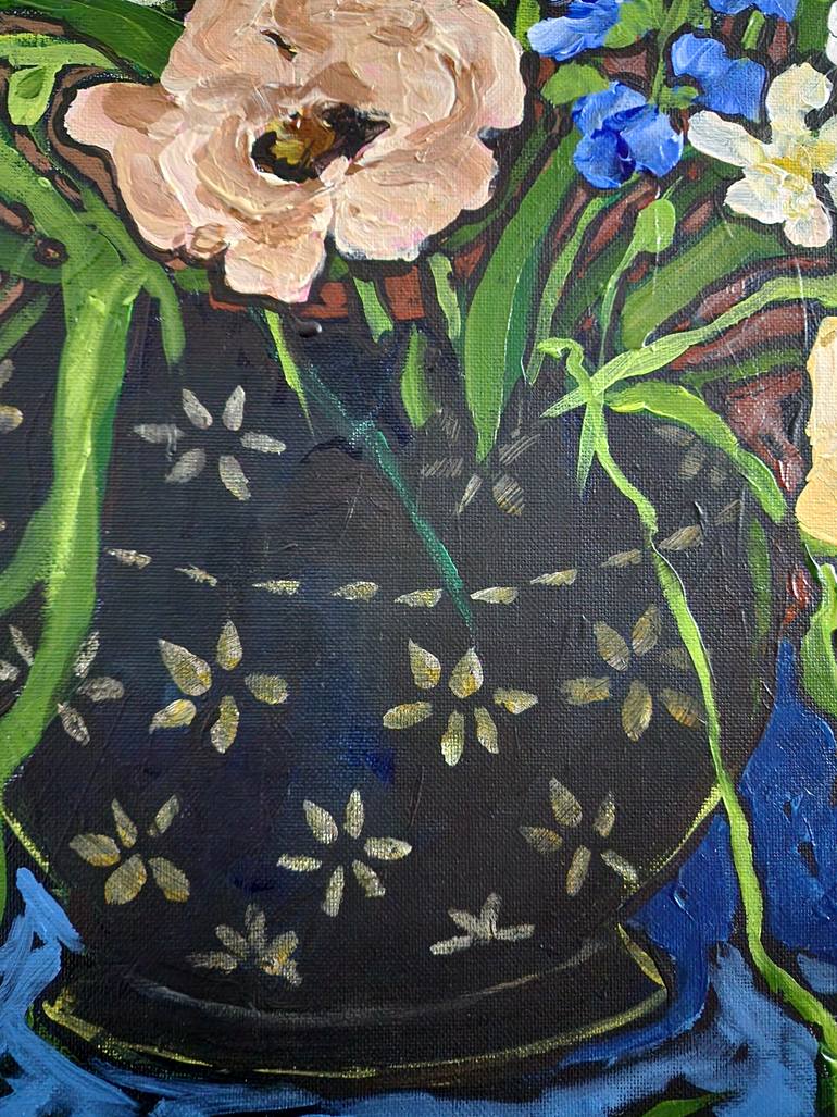 Original Abstract Expressionism Floral Painting by Karnish Art