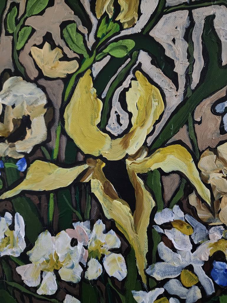 Original Abstract Expressionism Floral Painting by Karnish Art