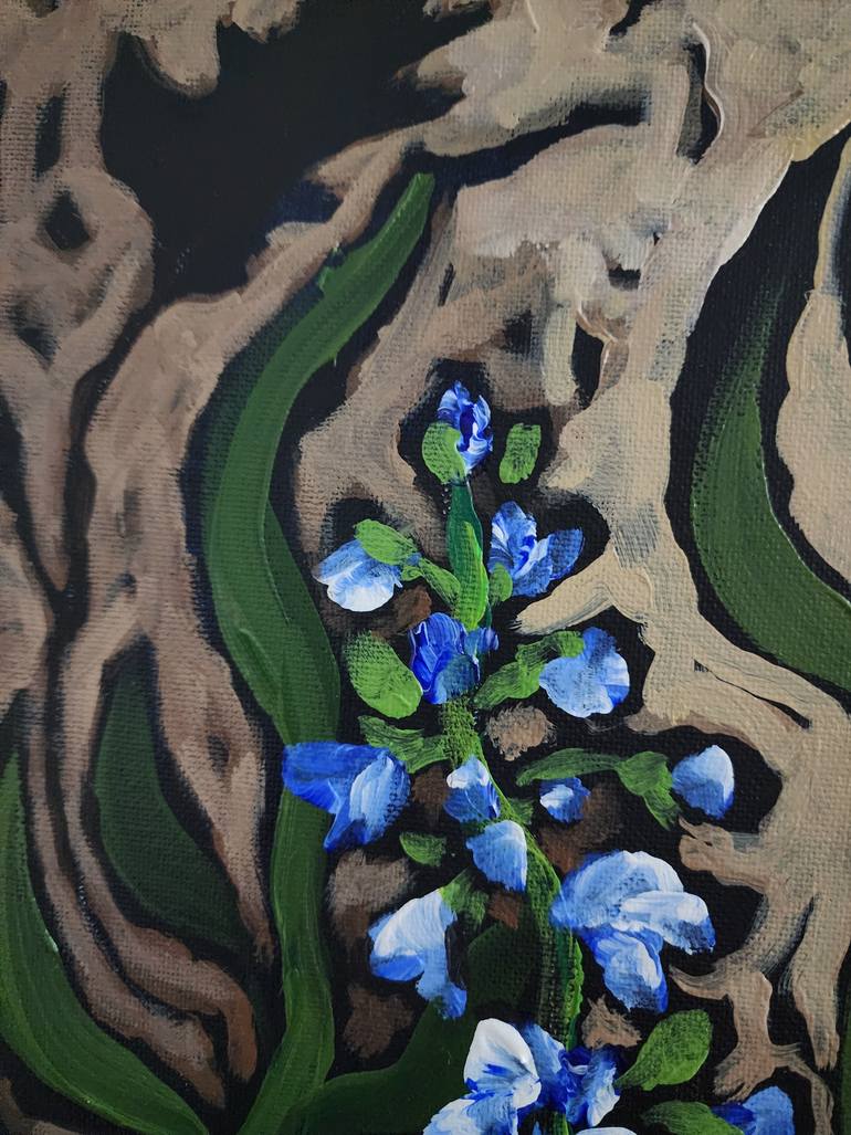 Original Abstract Expressionism Floral Painting by Karnish Art