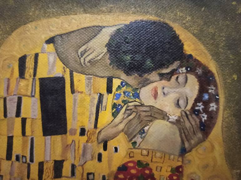 Original Art Deco Love Painting by Kaloyan Manolov