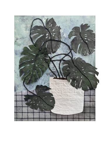 Original Contemporary Botanic Mixed Media by Stacy Bonneau