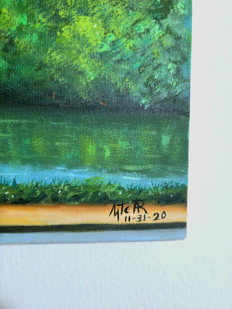 Original Illustration Landscape Painting by Artemio Alvarez