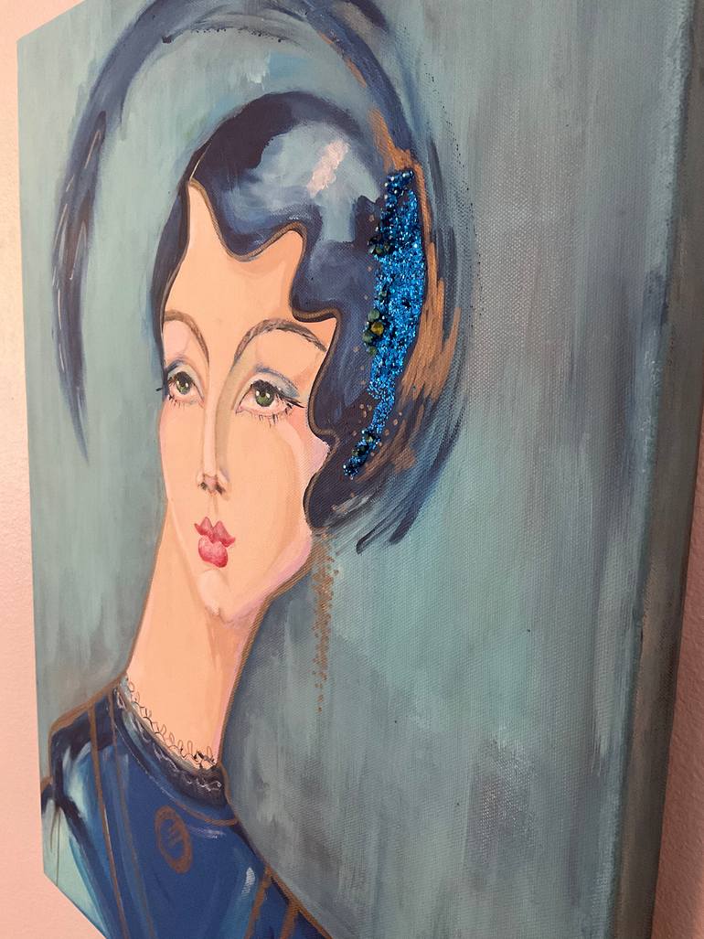 Original Art Deco Fashion Painting by Love Haskins