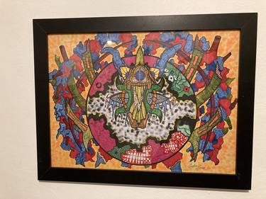 Original Abstract Outer Space Drawings by Julian Nemec