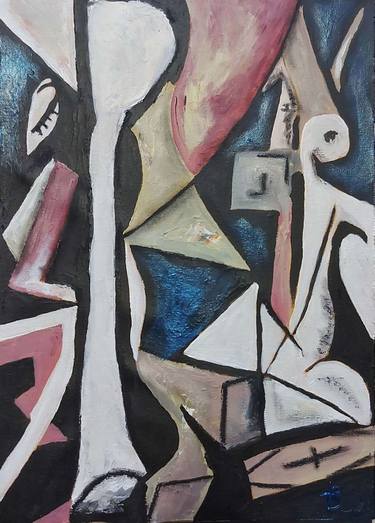 Original Cubism Abstract Paintings by adina sisca