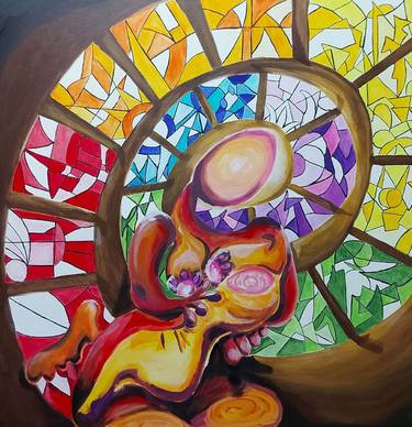 Original Abstract Expressionism Religion Paintings by adina sisca
