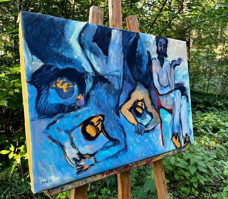 Original Contemporary People Painting by Irina Makarova