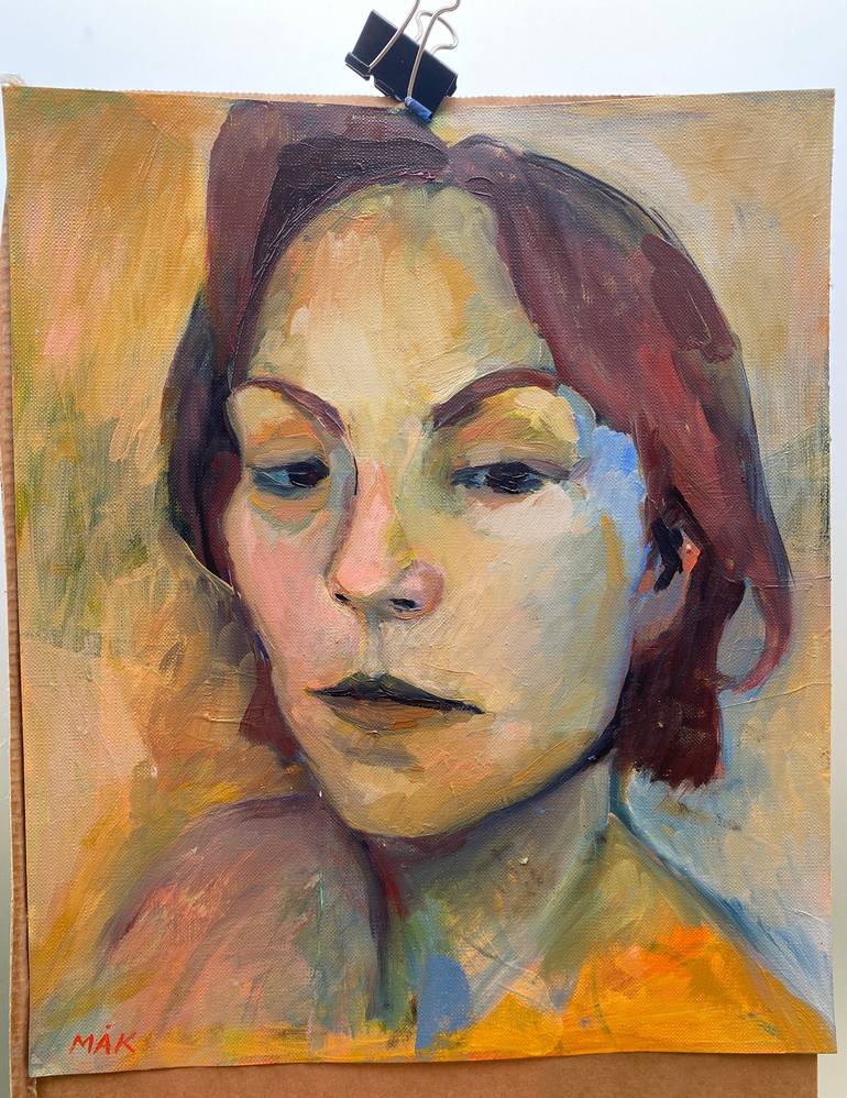 Original Impressionism Women Painting by Irene Makarova