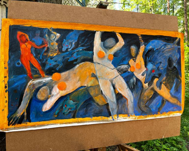 Original Abstract Expressionism Abstract Painting by Irina Makarova