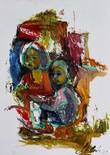 Print of Expressionism Children Paintings by Sindy Hirsch- Opitz