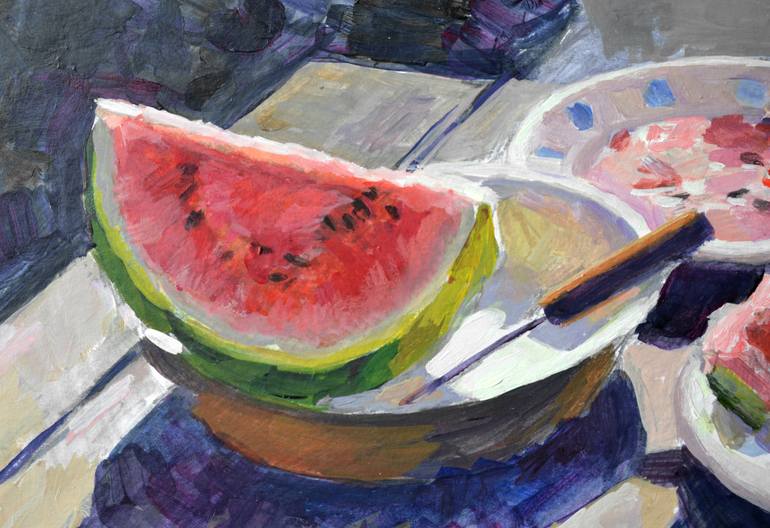 Original Art Deco Still Life Painting by Elena Tronina