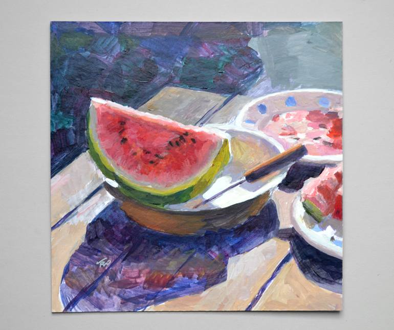 Original Art Deco Still Life Painting by Elena Tronina
