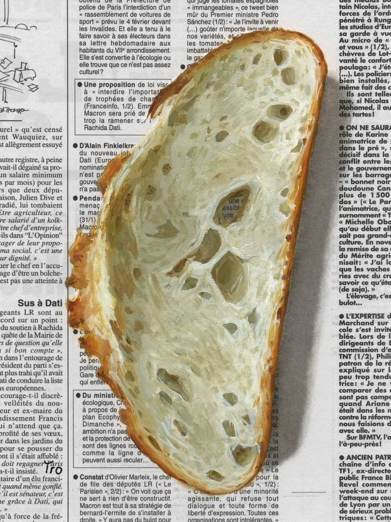 Slice of Bread Painting by Elena Tronina | Saatchi Art