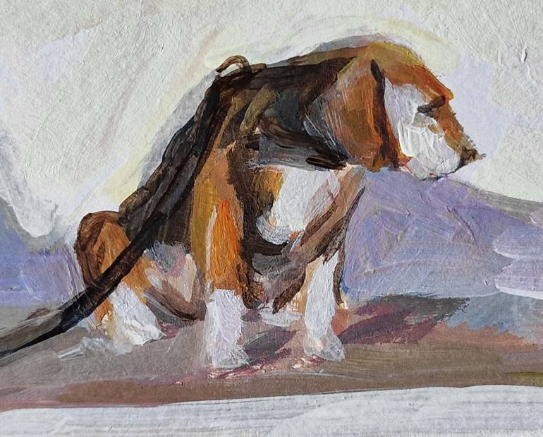 Original Dogs Painting by Elena Tronina