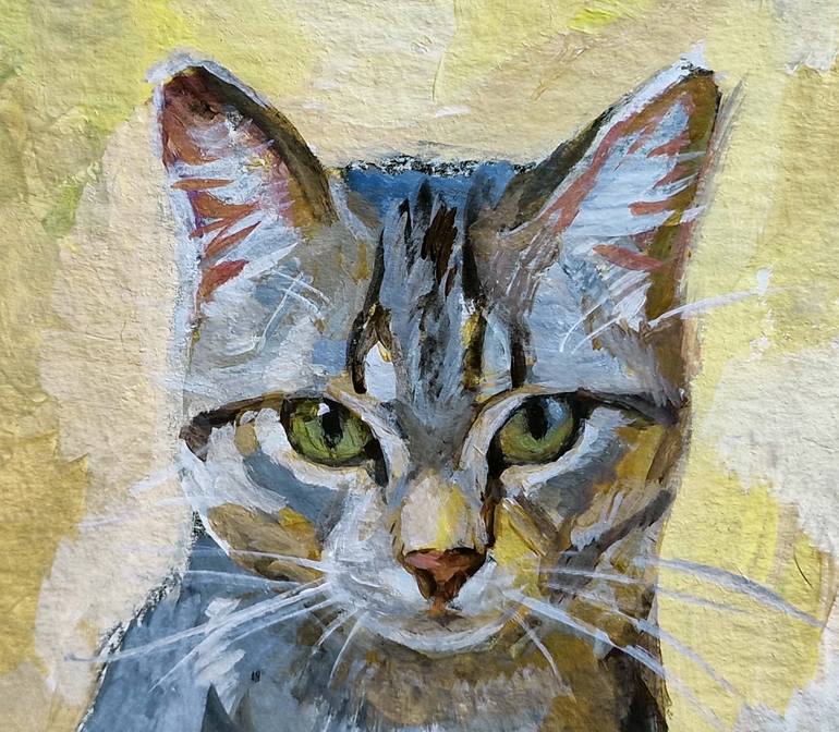 Original Cats Painting by Elena Tronina