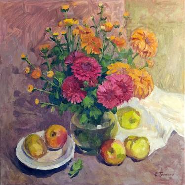 Original Impressionism Floral Paintings by Elena Tronina