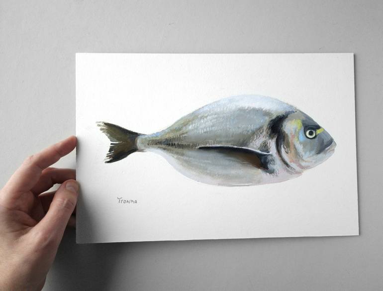 Original Art Deco Animal Painting by Elena Tronina