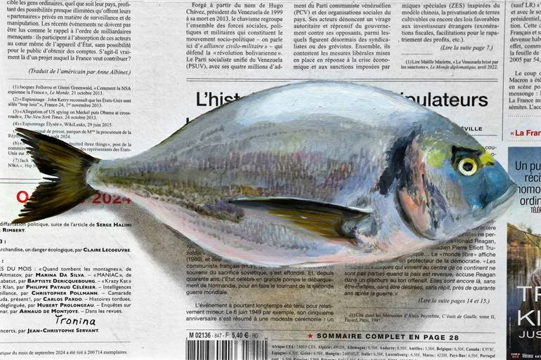 Print of Art Deco Fish Paintings by Elena Tronina