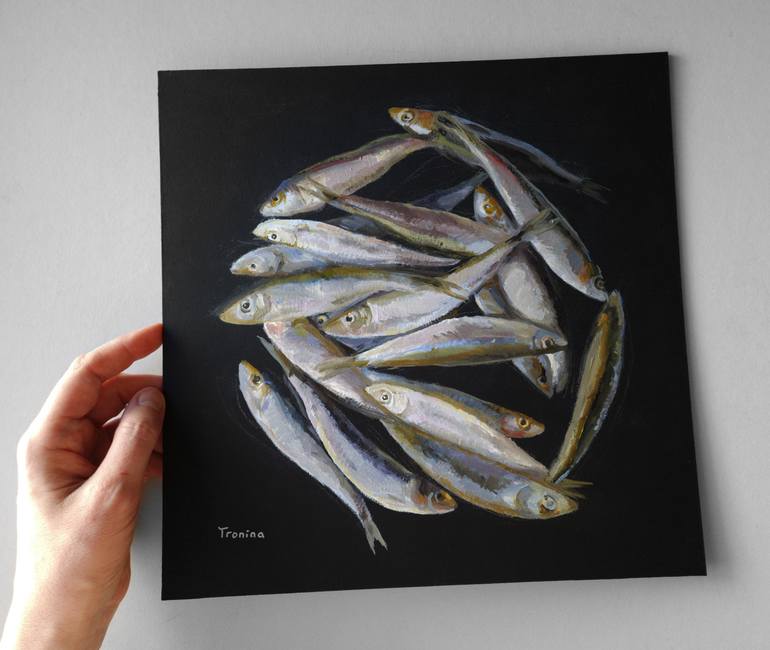 Original Art Deco Animal Painting by Elena Tronina