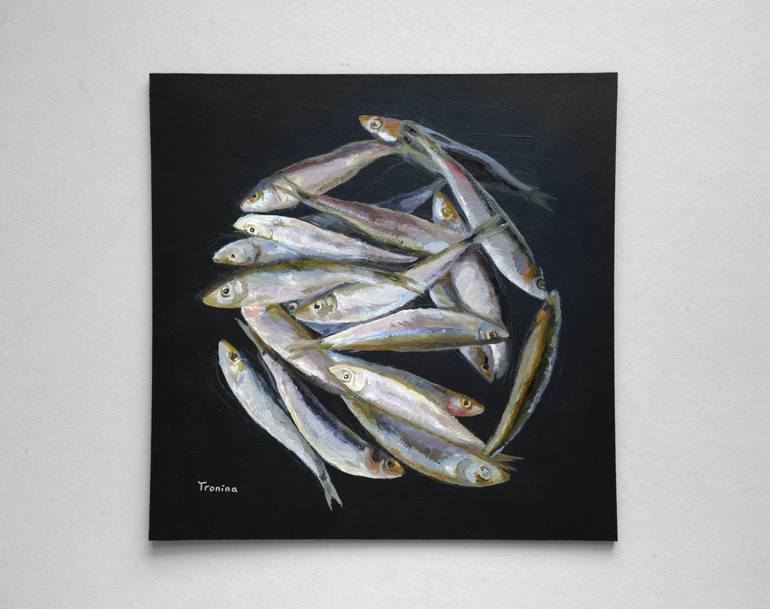 Original Art Deco Animal Painting by Elena Tronina