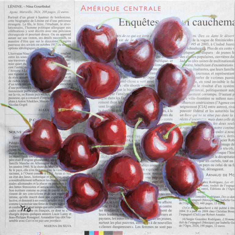 Original Art Deco Food Paintings by Elena Tronina