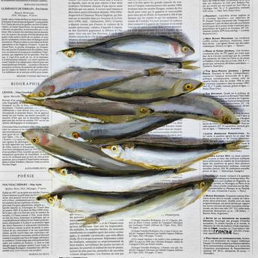 Original Art Deco Fish Painting by Elena Tronina