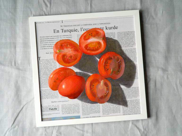 Original Art Deco Still Life Painting by Elena Tronina