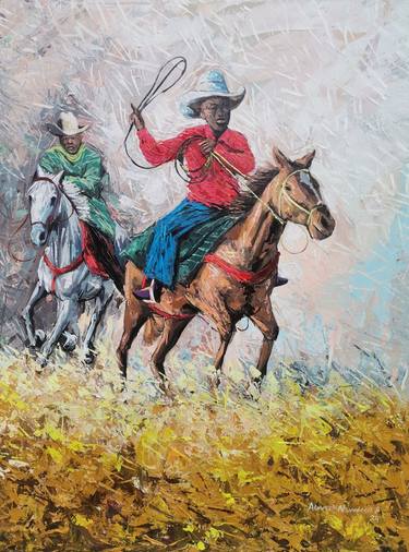 Original Expressionism Horse Paintings by Abubakar Nurudeen alowonle